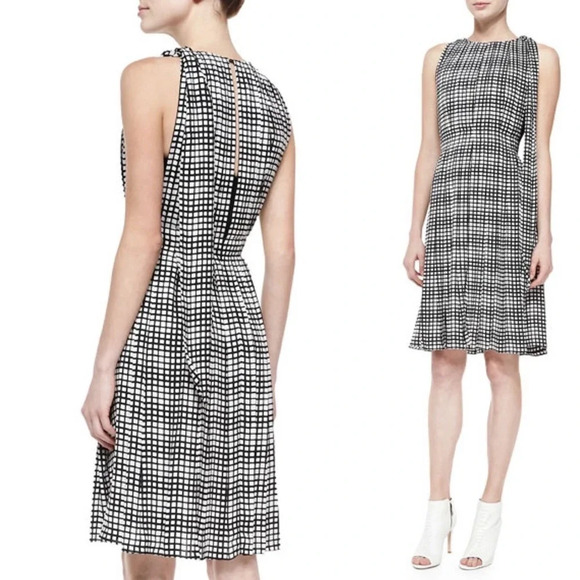 L’Agence Pleated Check Plaid Dress Size 2 - Picture 7 of 12